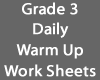 Grade 3 Daily Warm Up Work Sheets